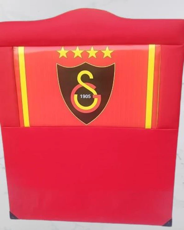 Başlık 90313 DK Tek Kişi 90 Taraftar GS Model Suni Deri Kırmızı Kumaş El Yapım - 3