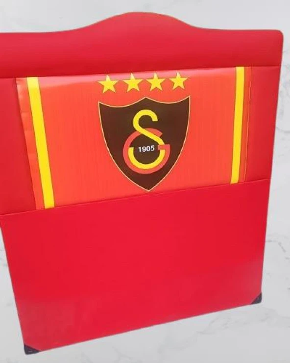 Başlık 90313 DK Tek Kişi 90 Taraftar GS Model Suni Deri Kırmızı Kumaş El Yapım - 5