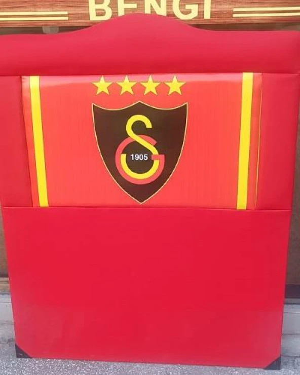 Başlık 90313 DK Tek Kişi 90 Taraftar GS Model Suni Deri Kırmızı Kumaş El Yapım - 6