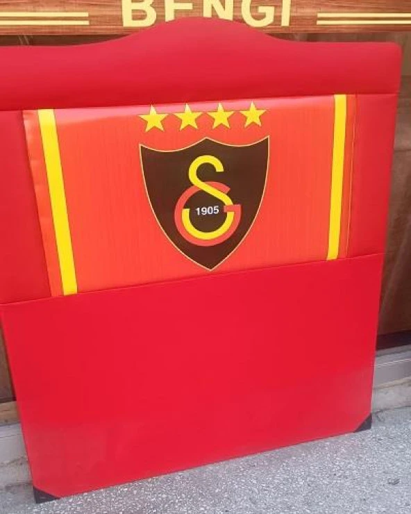 Başlık 90313 DK Tek Kişi 90 Taraftar GS Model Suni Deri Kırmızı Kumaş El Yapım - 7