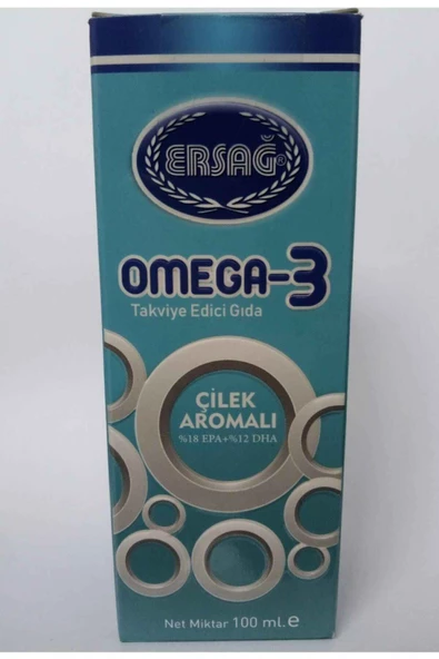 Ersağ Omega 3 Sıvı Gıda Takviyesi, Çilek Aromalı - Resim 2