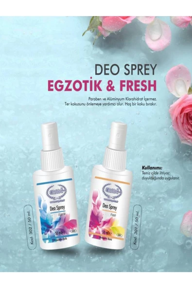 Ersağ Deo Sprey Egzotik & Fresh 2 Li Set