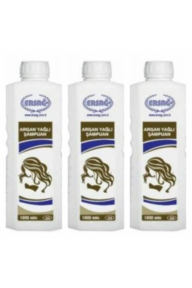Ersağ Argan Yağlı Şampuan 3x1000 ml