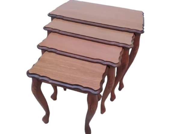 Zigon ST 18465 klasik Model Sehpa Kayın Aslan Oyma ayak Parlak Ceviz Lake El yapı - Resim 3