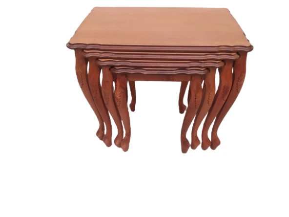 Zigon ST 18465 klasik Model Sehpa Kayın Aslan Oyma ayak Parlak Ceviz Lake El yapı - Resim 4