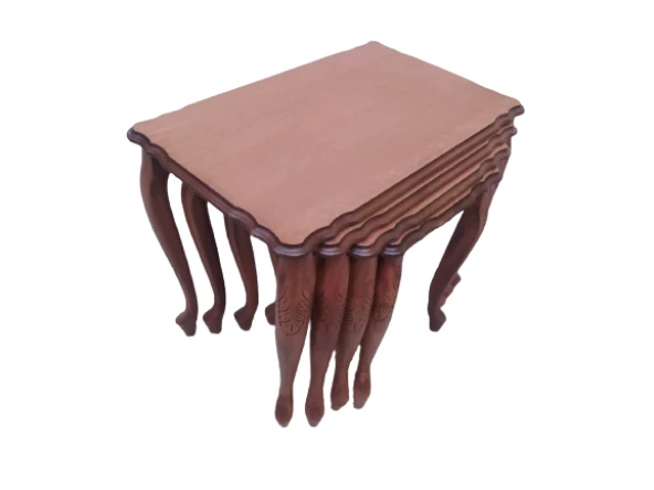 Zigon ST 18465 klasik Model Sehpa Kayın Aslan Oyma ayak Parlak Ceviz Lake El yapı - Resim 7