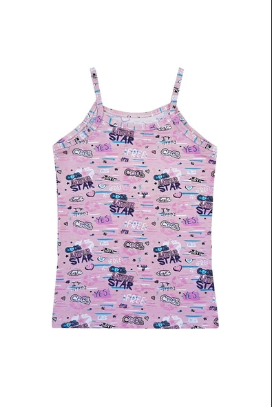 Tutku 6 Lı Kız Çocuk Renkli İp Askılı Atlet Pamuklu Askılı Empirme - 7