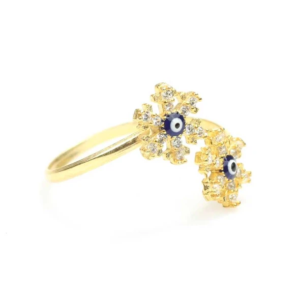 925 Ayar Gümüş Kar Tanesi İnce Yüzük - Resim 3