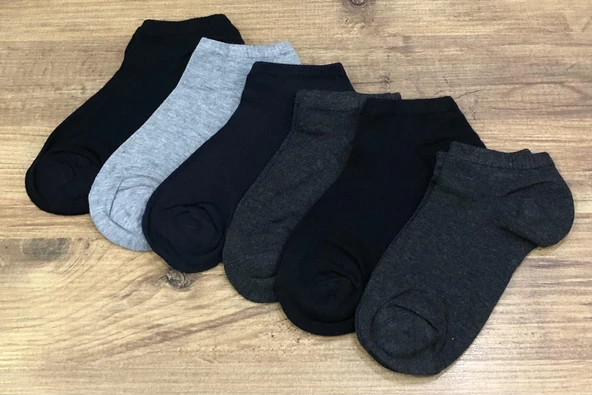 6 Lı Royam Punto Bambu Erkek Dikişsiz Patik Çorap - 6