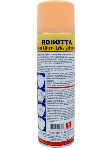 PRIME Tekstil Kumaş Yüzeyden Yağ Leke Çıkarıcı Sprey (550ml) - 2