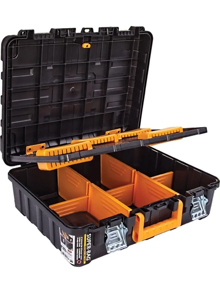 Tekreyonda Süper Bag Teknisyen Takım Çantası İç Bölmeli Alet Tutma Aparatlı Sarı ve Siyah Renk ASR-4025 - 3