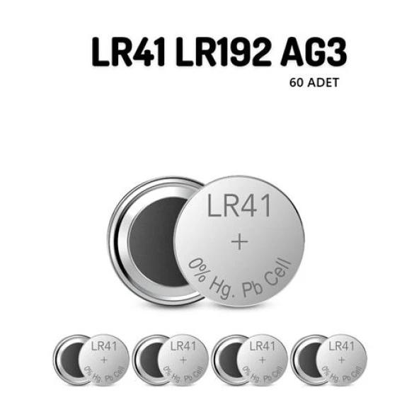 Transformacion 50+10 ADET LR41 LR192 AG3 1.55V  Alkaline Pil 716932