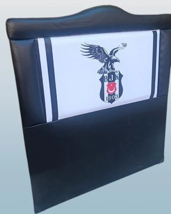 Başlık 90314 DK Tek Kişilik 90'lık Taraftar BEŞİKTAŞ Suni Deri Siyah Kumaş El Yapım - Resim 3