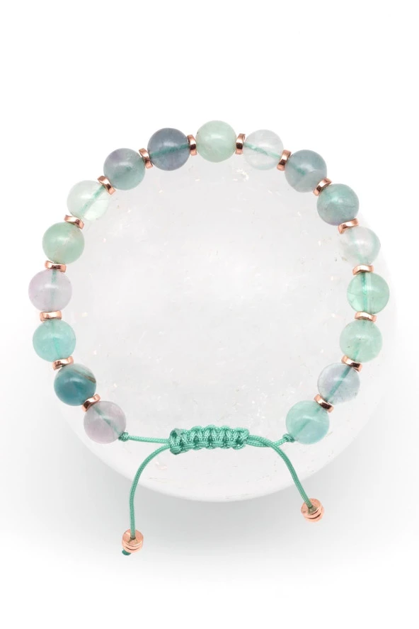 Florit Doğal Taş Makrome Örme Bileklik ürün görseli 1