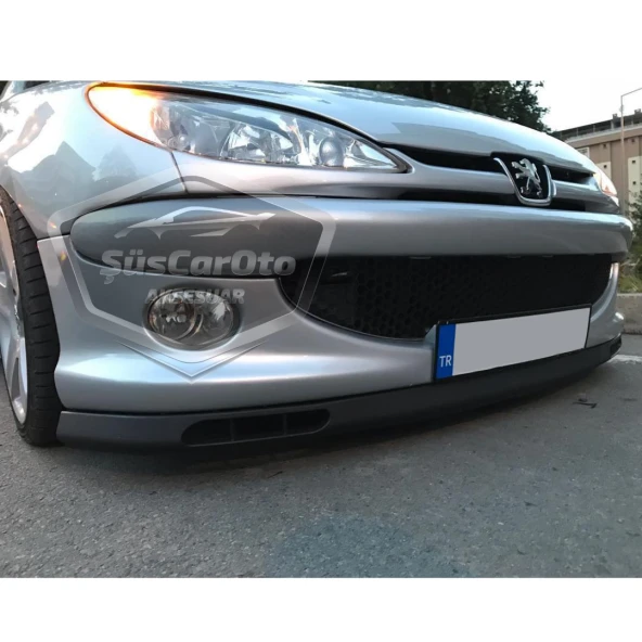 Peugeot 206 206+ 1998-2012 Uyumlu Üniversal Laguna Lip Esnek Ön Lip 2 Parça Tampon Altı Dil Karlık Ön Ek - 7