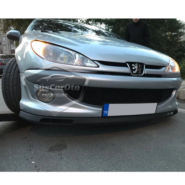 Peugeot 206 206+ 1998-2012 Uyumlu Üniversal Laguna Lip Esnek Ön Lip 2 Parça Tampon Altı Dil Karlık Ön Ek - 8