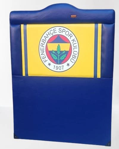 Başlık 90315 DK Tek Kişilik 90 Taraftar FENERBAHÇE Suni Deri Mavi Kumaş El Yapım - 5
