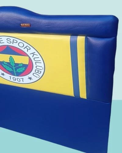 Başlık 90315 DK Tek Kişilik 90 Taraftar FENERBAHÇE Suni Deri Mavi Kumaş El Yapım - 3