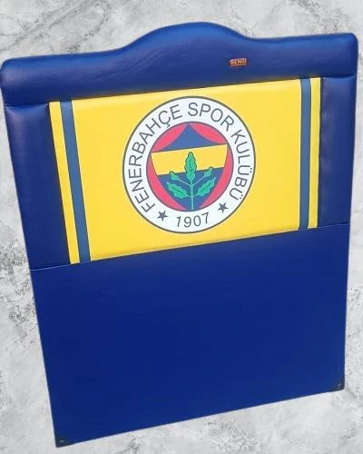 Başlık 90315 DK Tek Kişilik 90 Taraftar FENERBAHÇE Suni Deri Mavi Kumaş El Yapım - 4