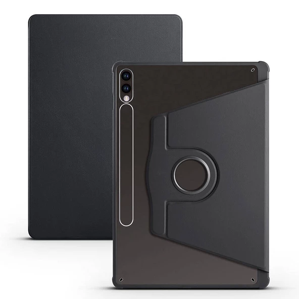 Gpack Samsung Galaxy Tab S9 Plus SM-x810 Kılıf Standlı Katlanabilir Pu Silikon tf2 - Resim 5