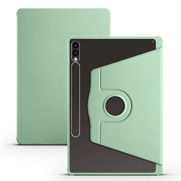 Gpack Samsung Galaxy Tab S9 Plus SM-x810 Kılıf Standlı Katlanabilir Pu Silikon tf2 - Resim 9