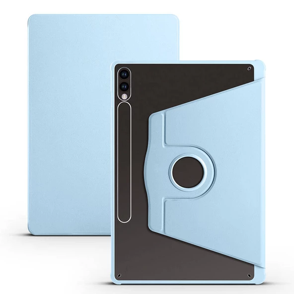 Gpack Samsung Galaxy Tab S9 Plus SM-x810 Kılıf Standlı Katlanabilir Pu Silikon tf2 - Resim 4