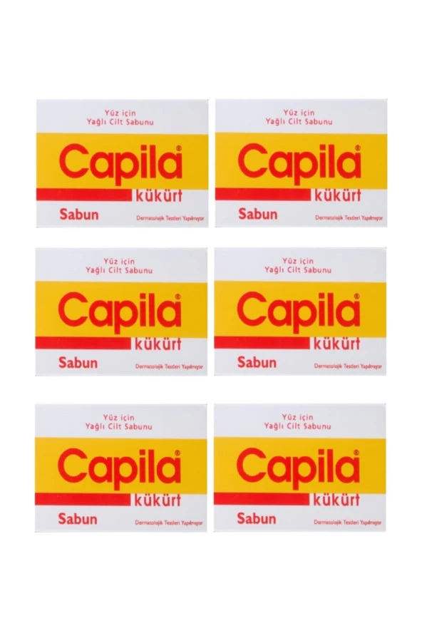 Capila Kükürtlü Sabun 90 gr 6 Kutu