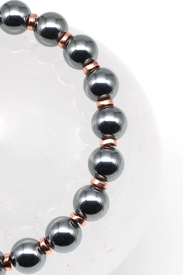 Terahertz Doğal Taş Makrome Örme Bileklik Fasetli Kesim - Resim 2