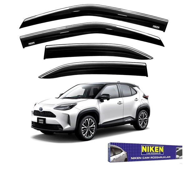 NİKEN Toyota yaris cross cam rüzgarlığı kromlu 2021+