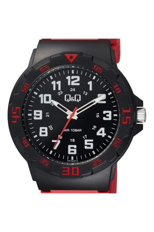 Kırmızı Erkek Kol Saati Silikon 10atm Su Geçirmez Japan Quartz Vr18j013y - 2