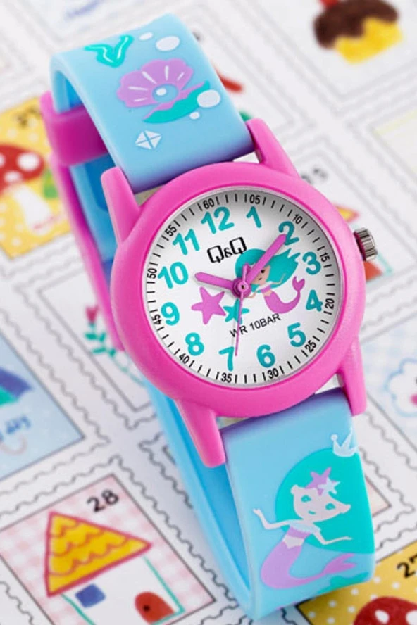 Vr99j0112yy Su Geçirmez Deniz Kızı Modeli Kız Çocuk Kol Saati VR99J012YY - Resim 2