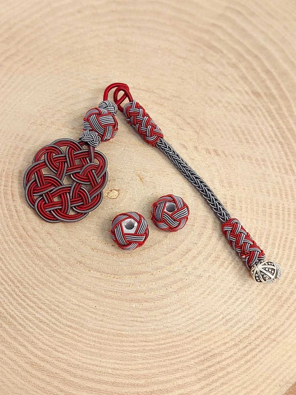 Bakır El İşi Kazaz Püskül & 2 Habbeli Takım (45532) - Resim 2