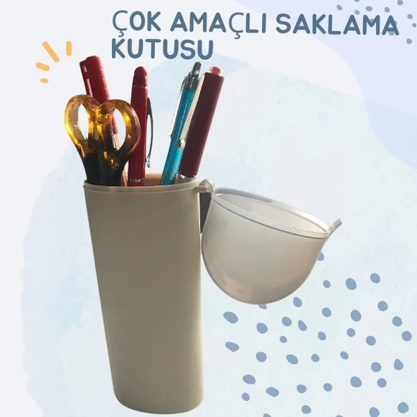 Çok Amaçlı Saklama Kutusu Kalemlik Diş Fırçası Kabı - 6