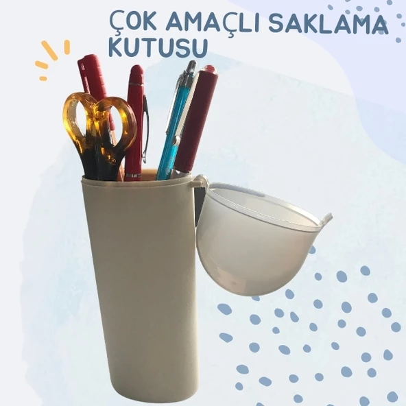 Çok Amaçlı Saklama Kutusu Kalemlik Diş Fırçası Kabı - 10