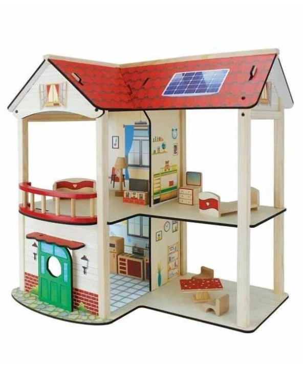 Oyuncak Ahşap Ev Seti Ony398 - Resim 2