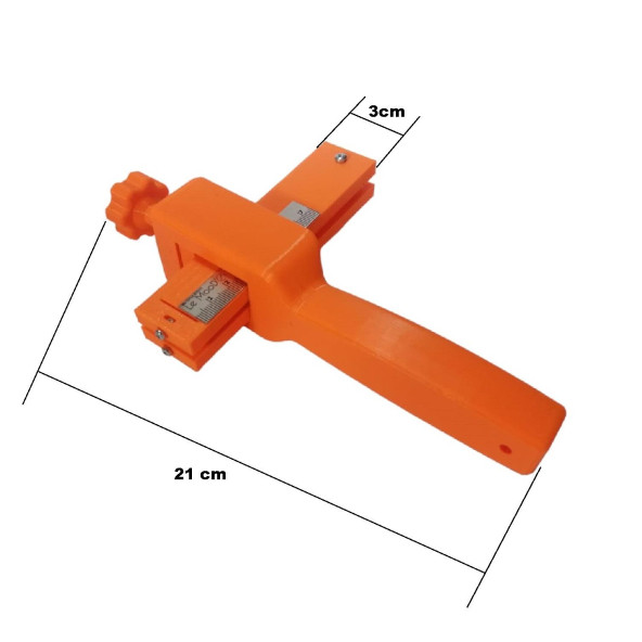 LeMooDe Turuncu Deri Şerit Kemer Kesme Bıçağı Deri El Aleti - 2