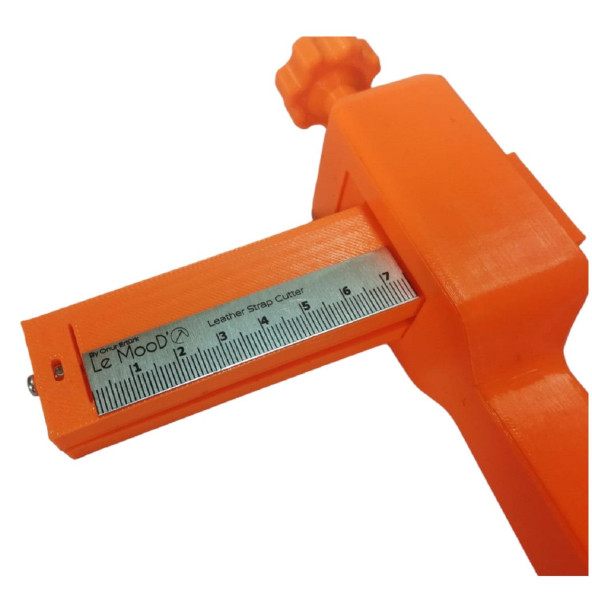 LeMooDe Turuncu Deri Şerit Kemer Kesme Bıçağı Deri El Aleti - 4
