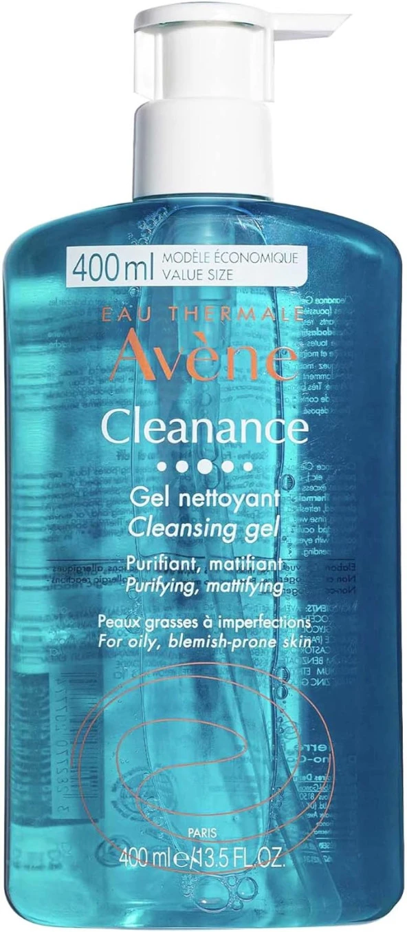Avene Cleanance Akne Eğilimli Yağlı Ciltler Için Sabun Içermeyen Temizleyici Jel 400ml