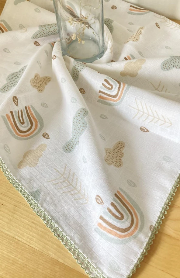 Müslin Battaniye Bebek Örtüsü 80x80 - 4