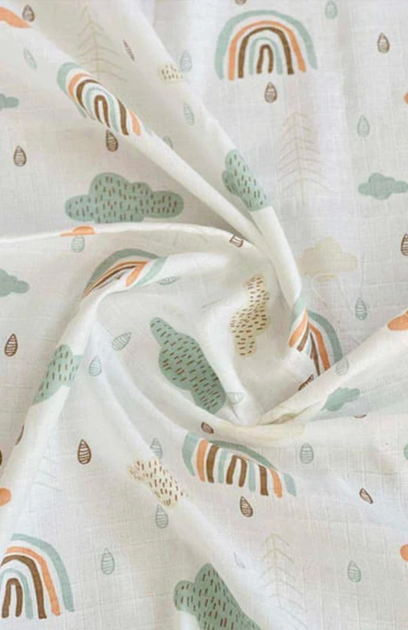 Müslin Battaniye Bebek Örtüsü 80x80 - 6