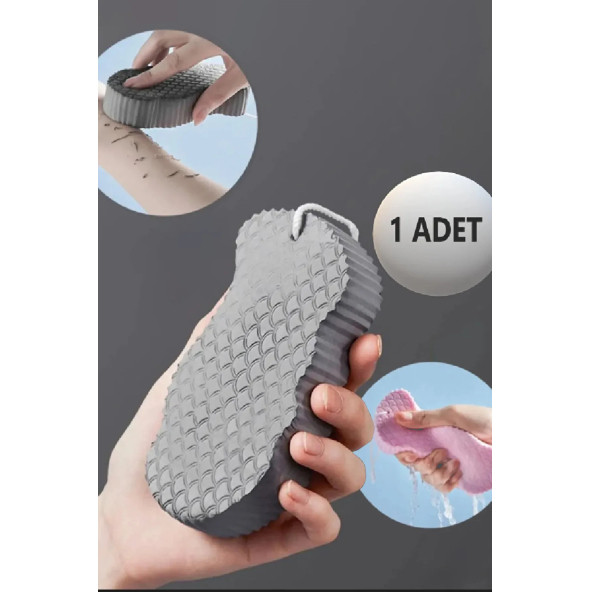 Yayke Vücut Cilt Temizleyici Sünger, Peeling Etkili Asılabilir Kese Lif - 4