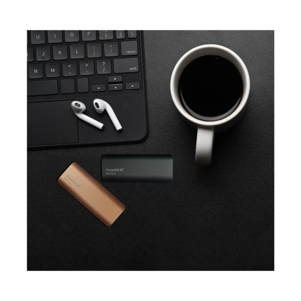 TWINMOS 2TB Taşınabilir External SSD USB 3.2/Type-C Dark (PSSD2TBMEDB) - Resim 3