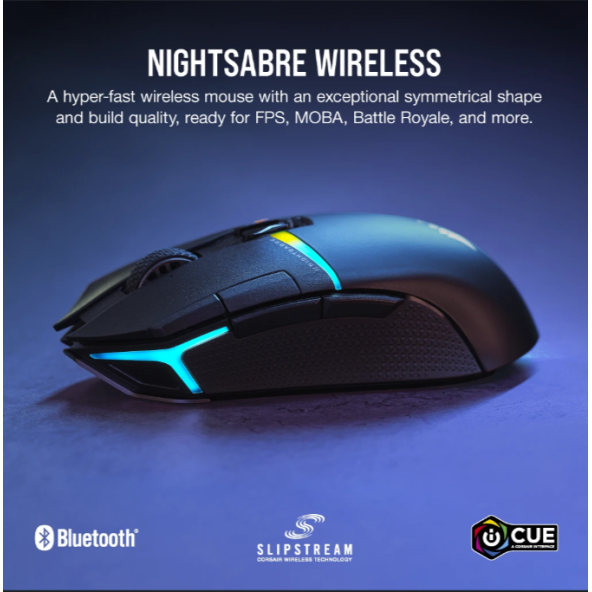 CORSAIR MOUSE - CH-931B011-EU NIGHTSABRE WIRELESS RGB Gaming Mouse