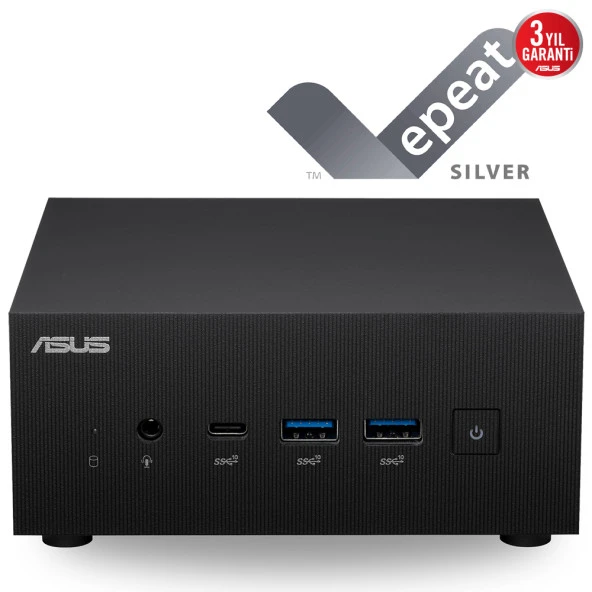 ASUS  MINIPC PN64-S5192MD-i5-12500H-8G-256G M.2 SSD-DOS-KM YOK-3YIL-2xHDMI-DP-WiFi 6E-BT-VESA