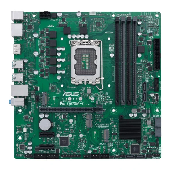 ASUS PRO Q670M-C-CSM INTEL Q690 LGA1700 DDR4 3200 2XDP HDMI ÇIFT M2 USB3.2 TPM MATX INTEL VPRO DESTEGI  CONTROL CENTER EXPRESS HEDIYELI