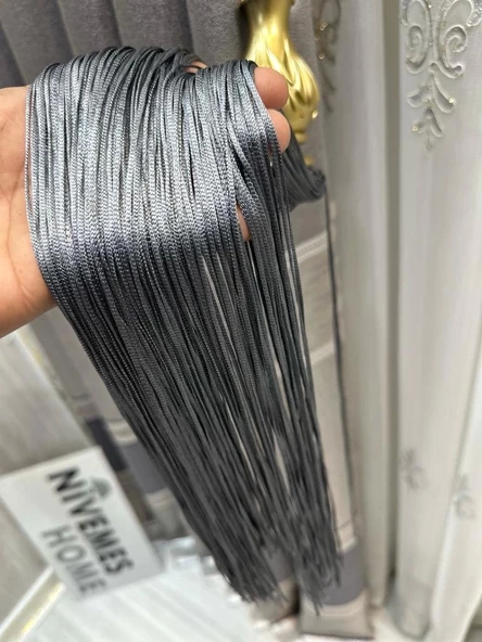 NİVEMESHOME GRİ SAÇAKLI GOLD APARAT TAVAN TOPLAMA BRAÇOL - 3