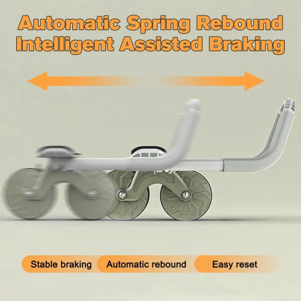 Relife Ab-04 Ab Roller Dirsek Destekli Karın Çalıştırıcı, Otomatik Geri Tepme Özellikli, Diz Matlı Karın Kası Çalıştırıcı, Erkekler ve Kadınlar Için, Karın Kası Antrenmanı, Çift Tekerlekli - 5
