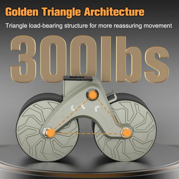 Relife Ab-04 Ab Roller Dirsek Destekli Karın Çalıştırıcı, Otomatik Geri Tepme Özellikli, Diz Matlı Karın Kası Çalıştırıcı, Erkekler ve Kadınlar Için, Karın Kası Antrenmanı, Çift Tekerlekli - 12