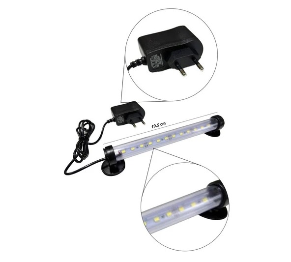 Atlantik SMD 5730 Led Lamba 20 Cm Beyaz 12 V Akvaryum Tepe Aydınlatması - 2