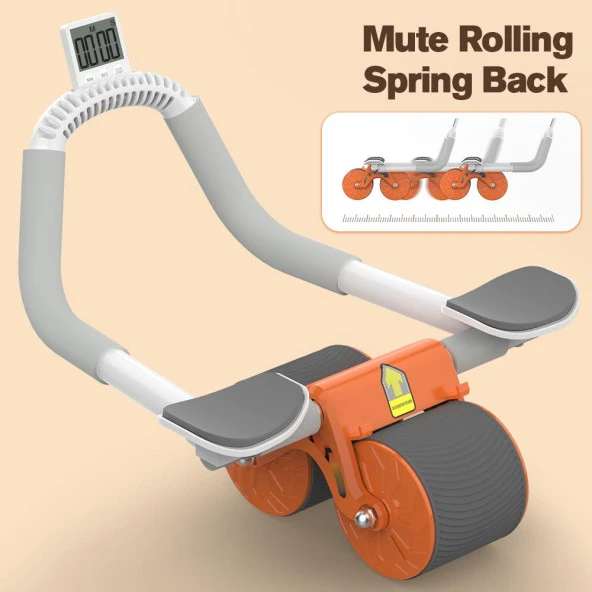 Relife AB-06 Ab Roller Dirsek Destekli Karın Çalıştırıcı, Otomatik geri tepme özellikli, Diz Matlı Karın Kası Çalıştırıcı, Erkekler ve Kadınlar için, Karın Kası Antrenmanı, çift tekerlekli - 3